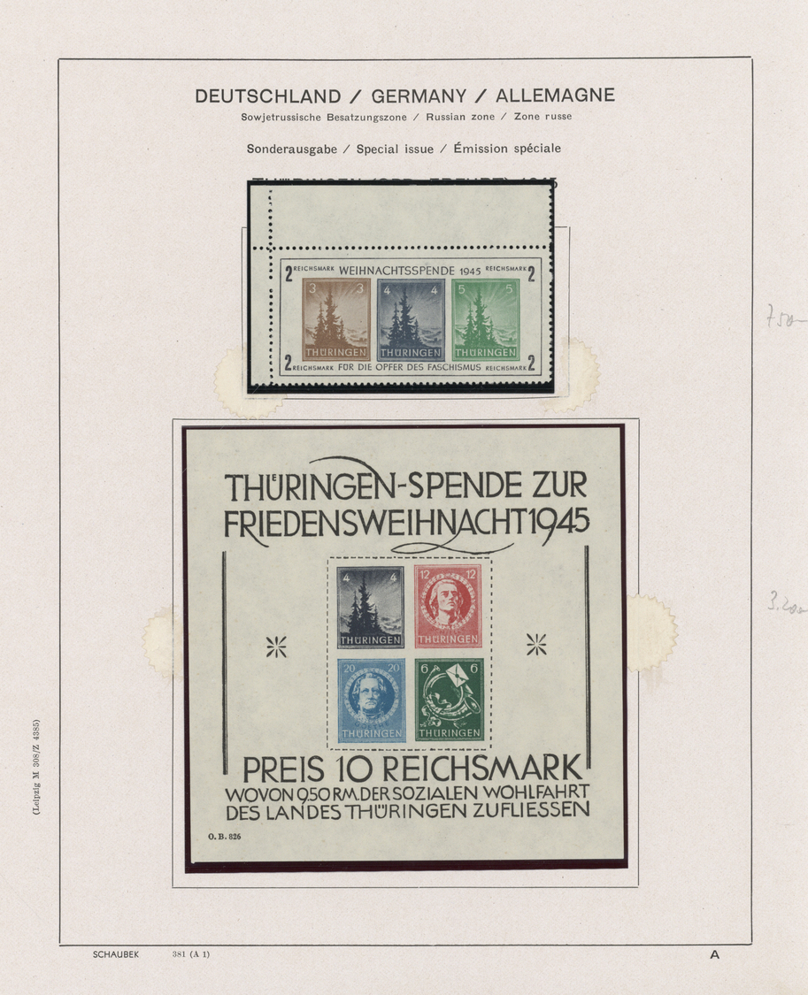 **/O/*/Brfst Sowjetische Zone: 1945/1946, Urige Alt-Sammlung Im Schaubek-Album, Ab Der Bären-Ausgabe, Guter Teil - Andere & Zonder Classificatie