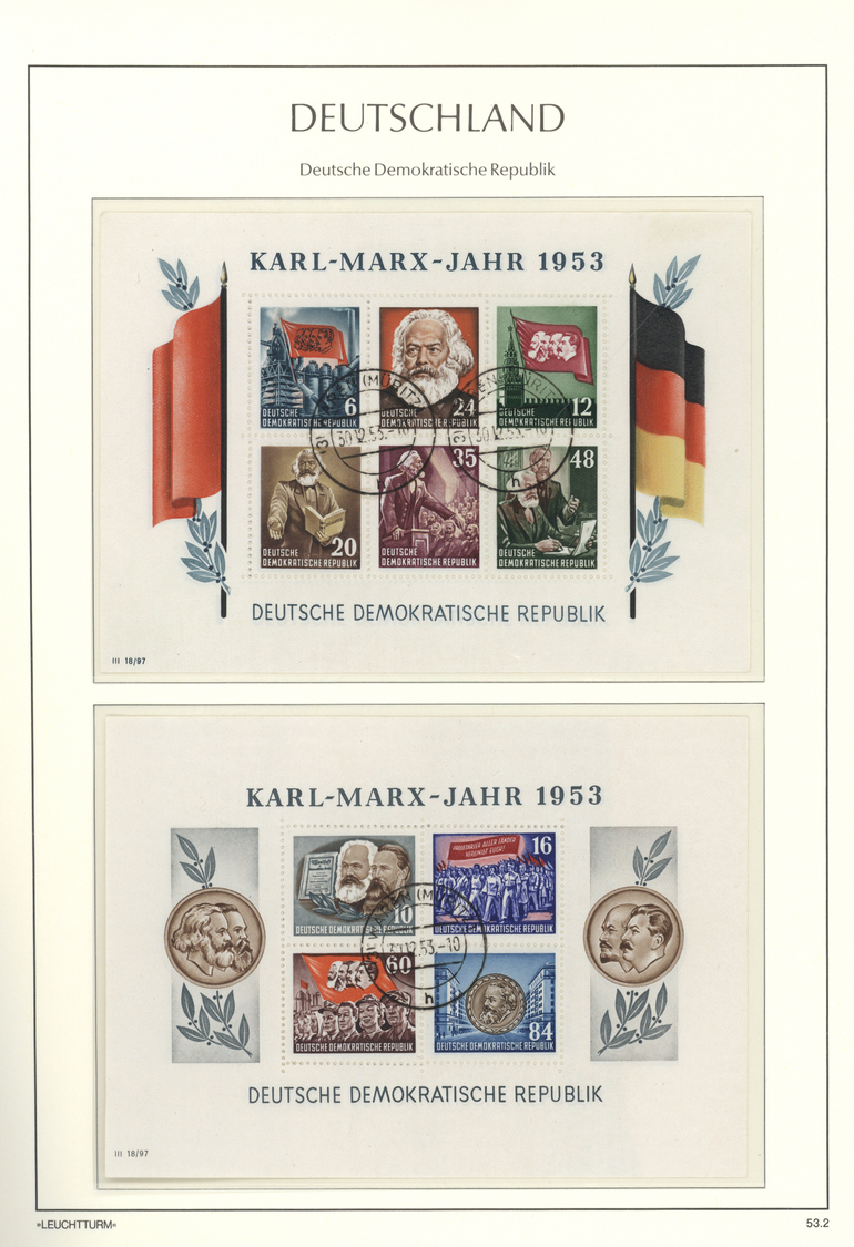 O DDR: 1949/1990, In Den Hauptnummern Bis Auf Köpfe-Serie Augenscheinlich Komplette Gestempelte Sammlu - Sonstige & Ohne Zuordnung
