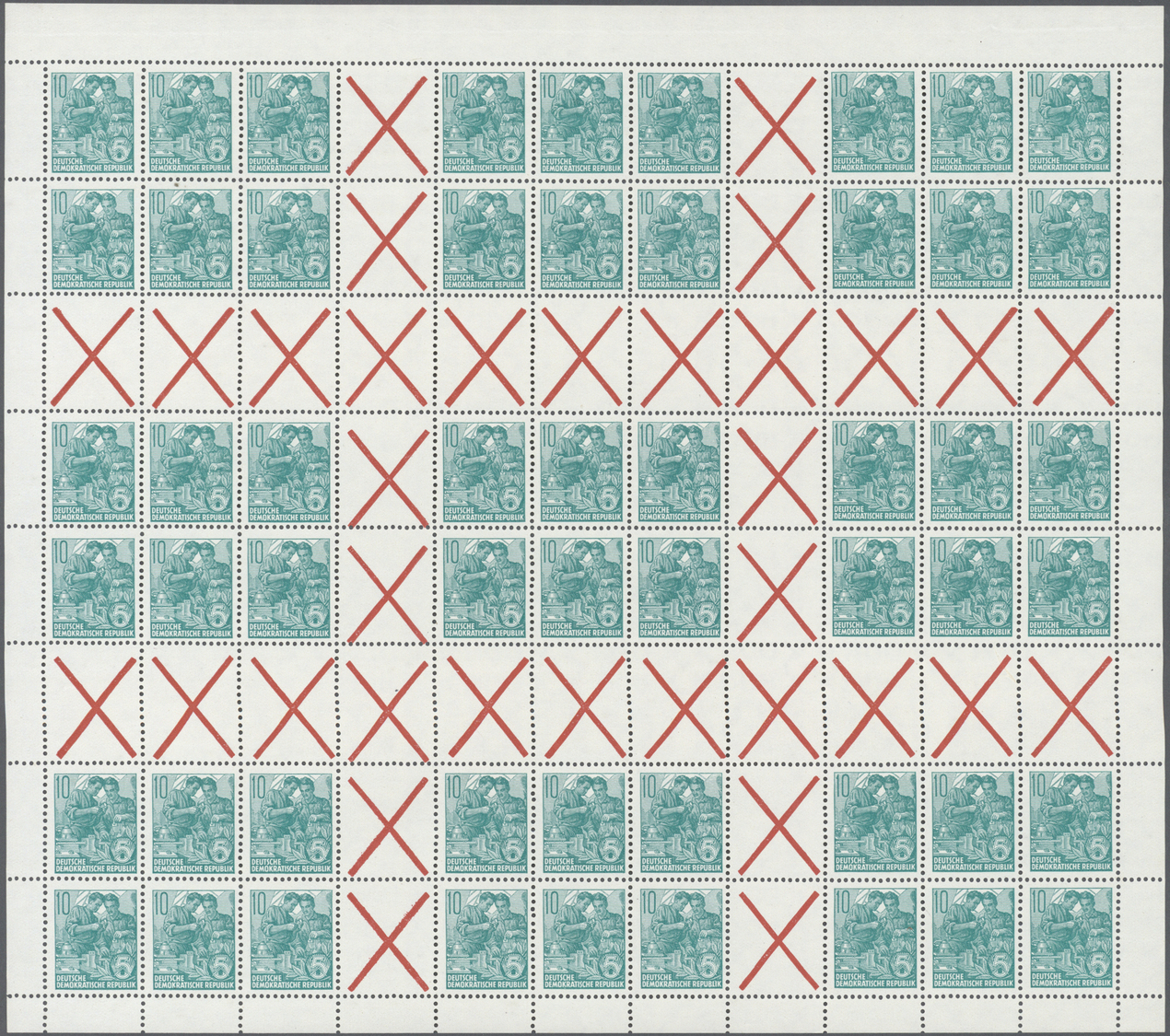 ** DDR - Markenheftchenbogen: 1960, Fünfjahrplan MHB 7, 8 Und 9, Postfrisch, Luxus (Mi€680,-). - Postzegelboekjes