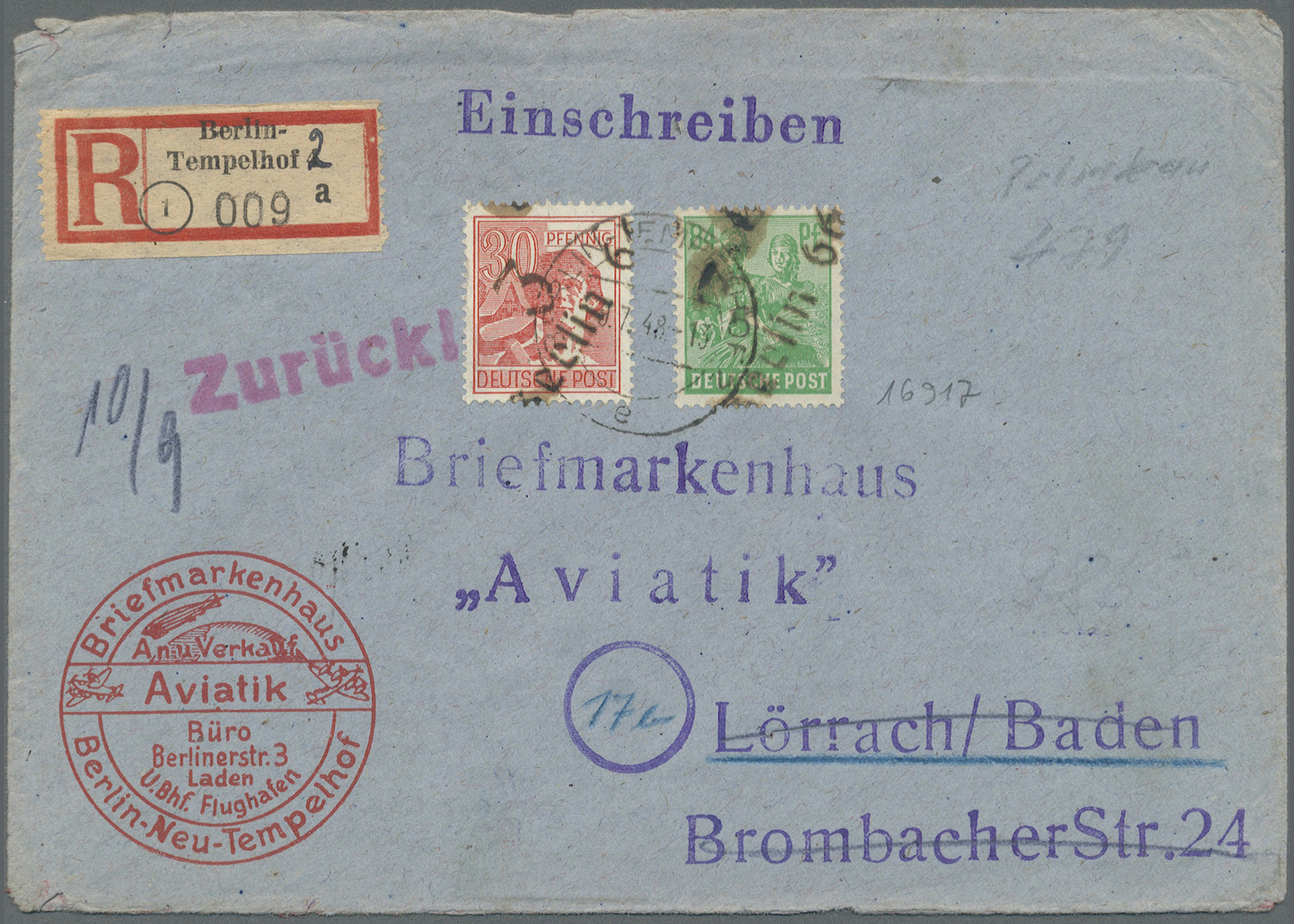 Br Berlin - Vorläufer: 1948, Gehaltvolle Partie Mit 14 Ursprünglich Als Einzellose Vorbereiteten Positi - Brieven En Documenten