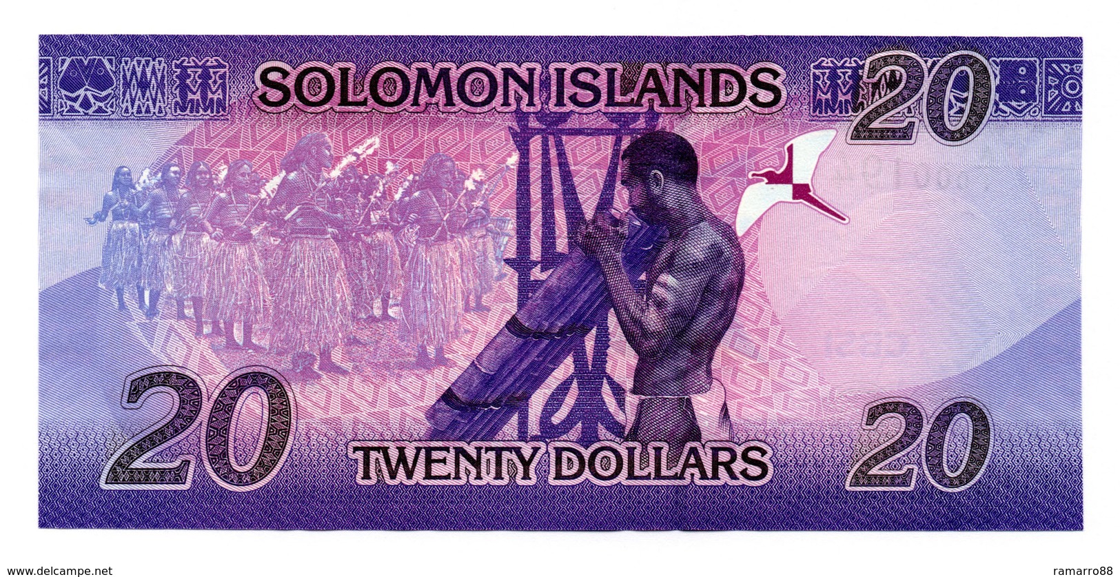 Solomon Islands 20 Dollars 2017 Pick # 34 Very Low Serial # A/1 000194 Unc - Isla Salomon