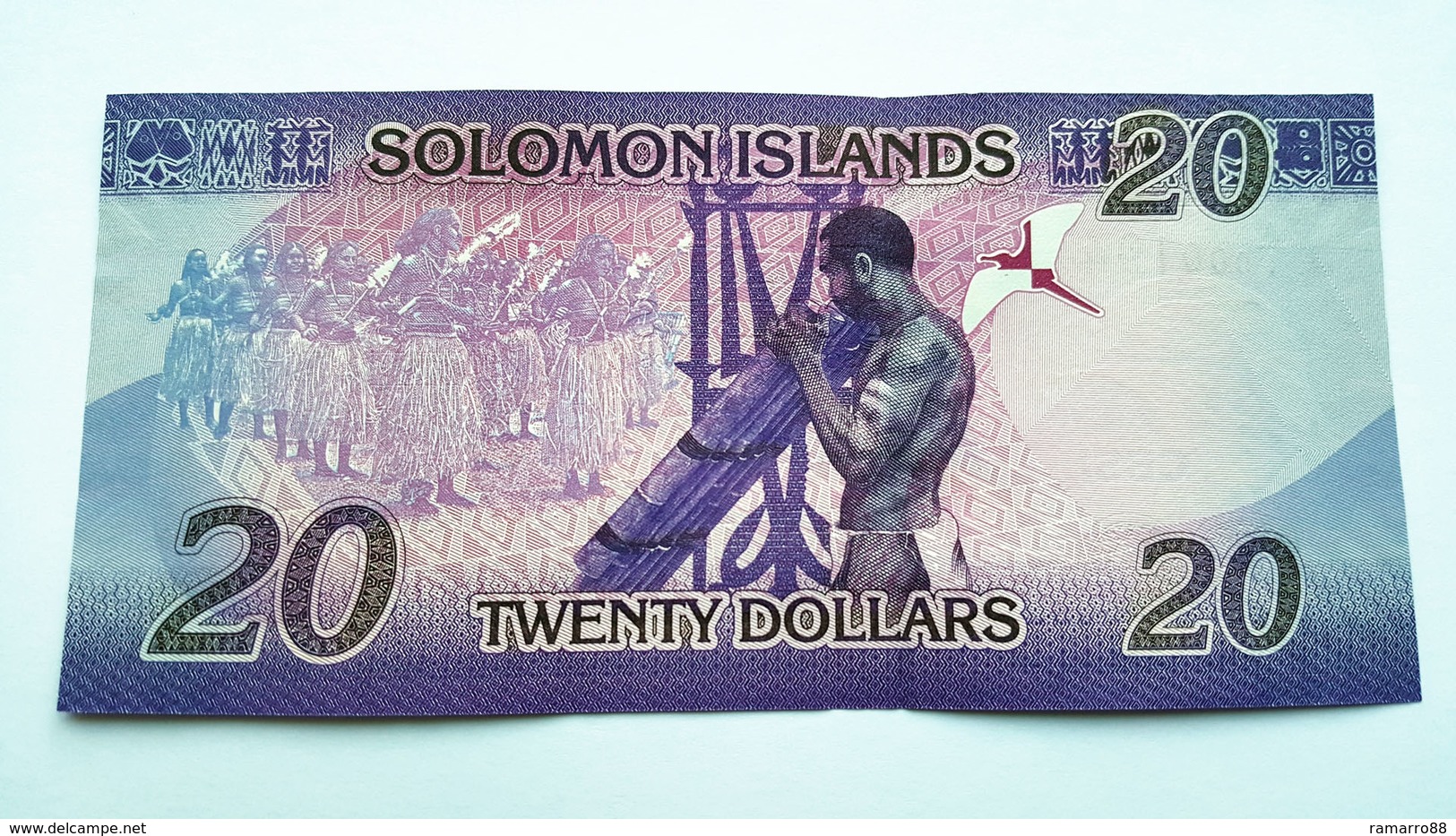 Solomon Islands 20 Dollars 2017 Pick # 34 Very Low Serial # A/1 000194 Unc