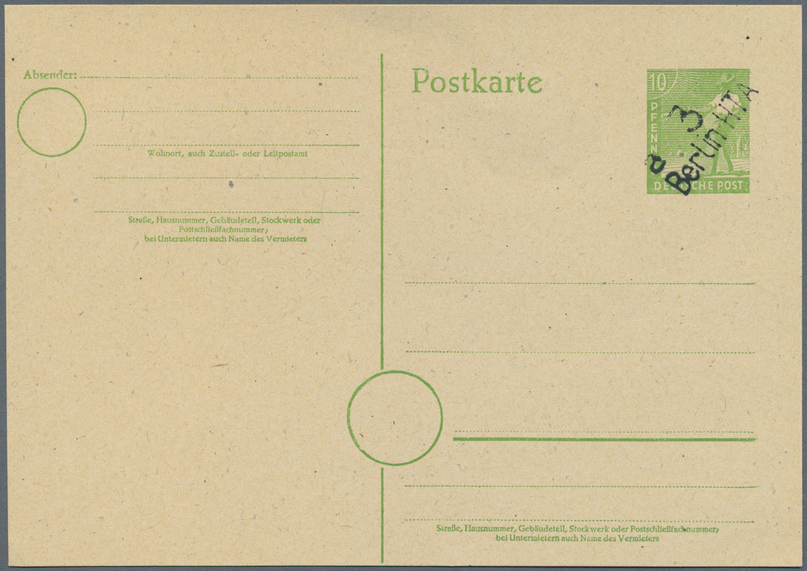 GA Berlin - Ganzsachen: 1949/1960. Nette Sammlung Mit 59 Postkarten Und LP-Faltbriefen, Gebraucht Und/o - Andere & Zonder Classificatie