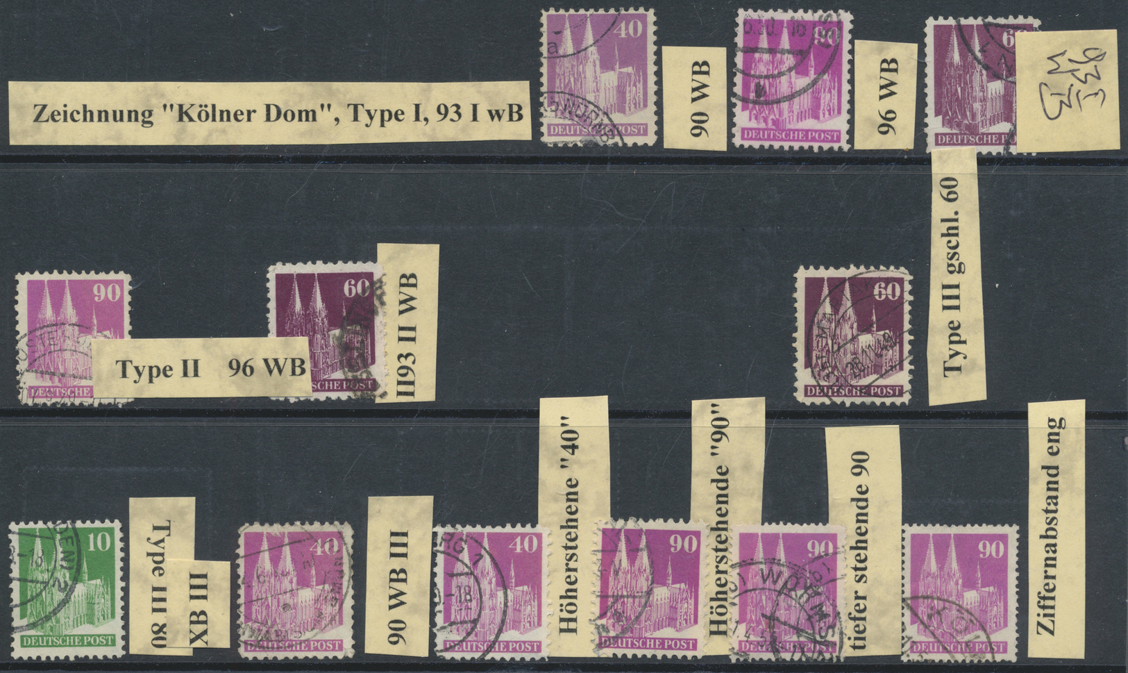 **/O Bizone: 1948/1952, Freimarken Bautenserie Spezialsammlung Mit Zahlreichen Verschiedenen Zähnungsvari - Andere & Zonder Classificatie