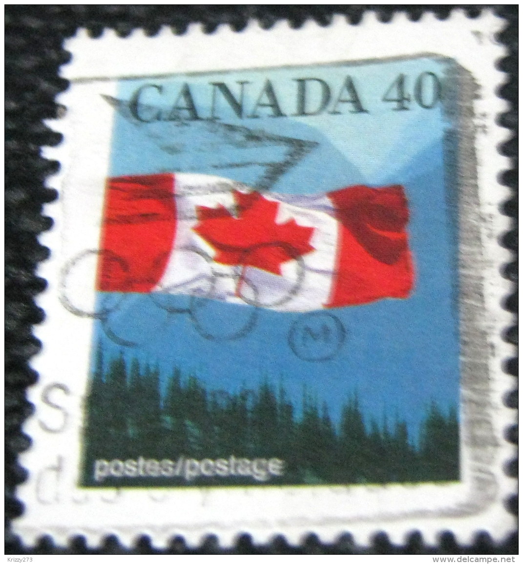 Canada 1990 Canadian Flag 40c - Used - Used Stamps