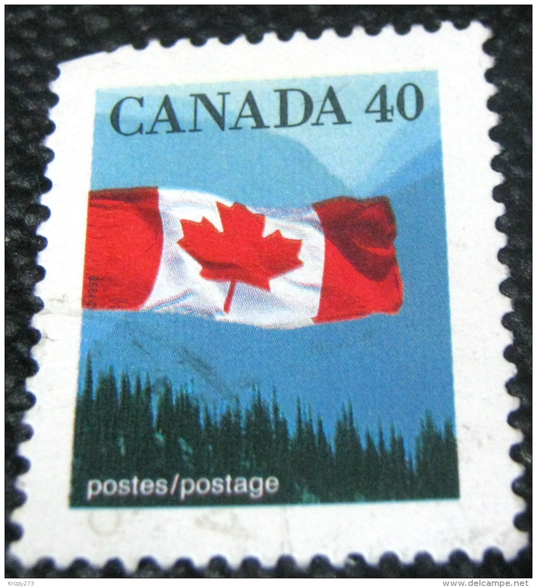 Canada 1990 Canadian Flag 40c - Used - Used Stamps