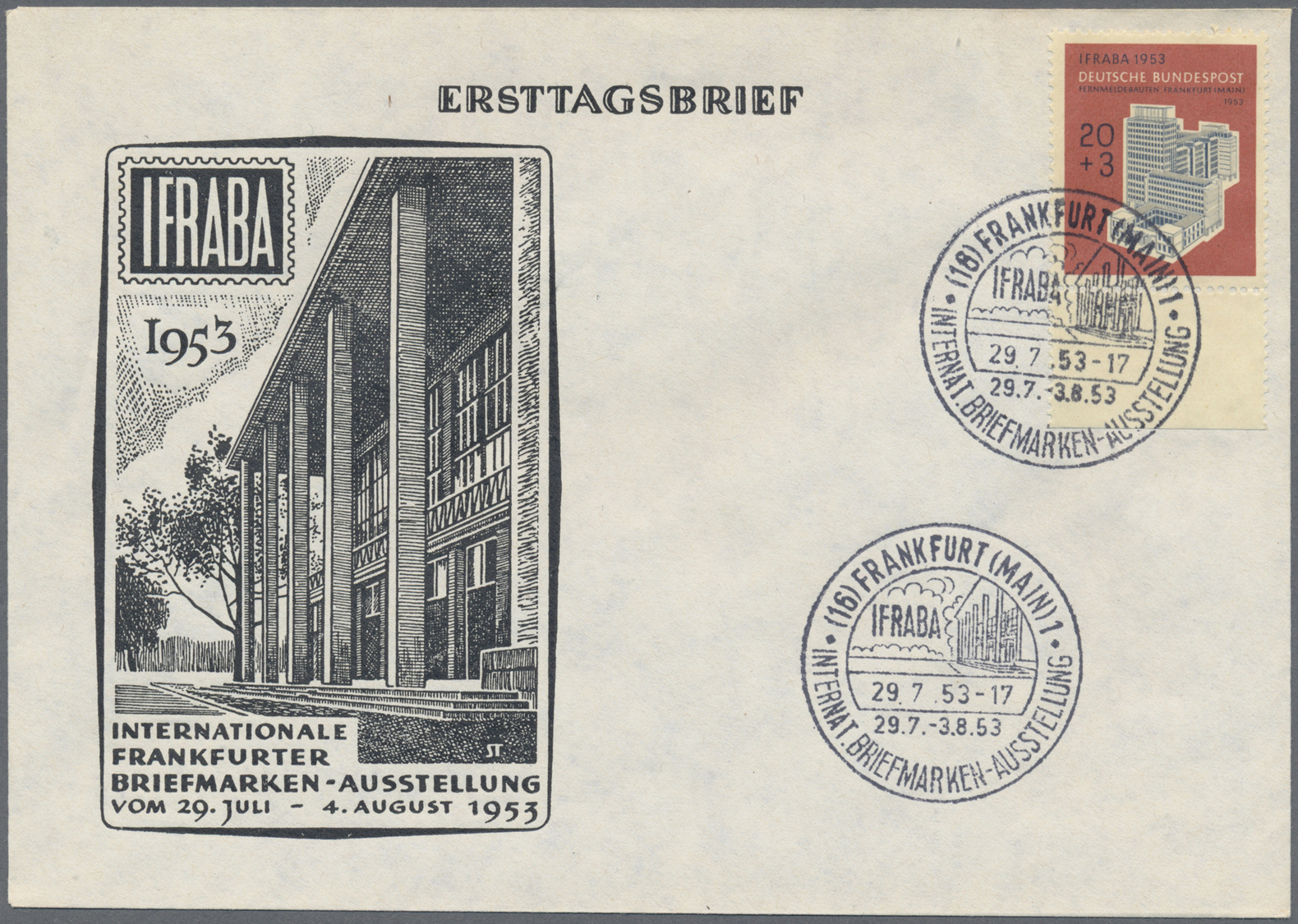 Br/ Bizone: 1949/1953, 100 J. Bfmke. Kpl. Auf FDC Und Auf Luftpostleichtbrief Nach Polen, Wuppertal Kpl. - Andere & Zonder Classificatie