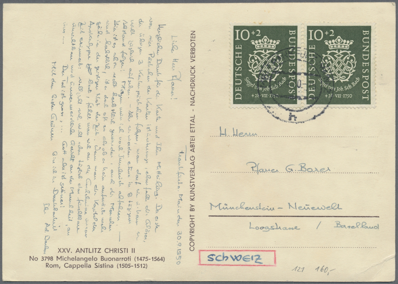 Br/ Bizone: 1949/1953, 100 J. Bfmke. Kpl. Auf FDC Und Auf Luftpostleichtbrief Nach Polen, Wuppertal Kpl. - Andere & Zonder Classificatie