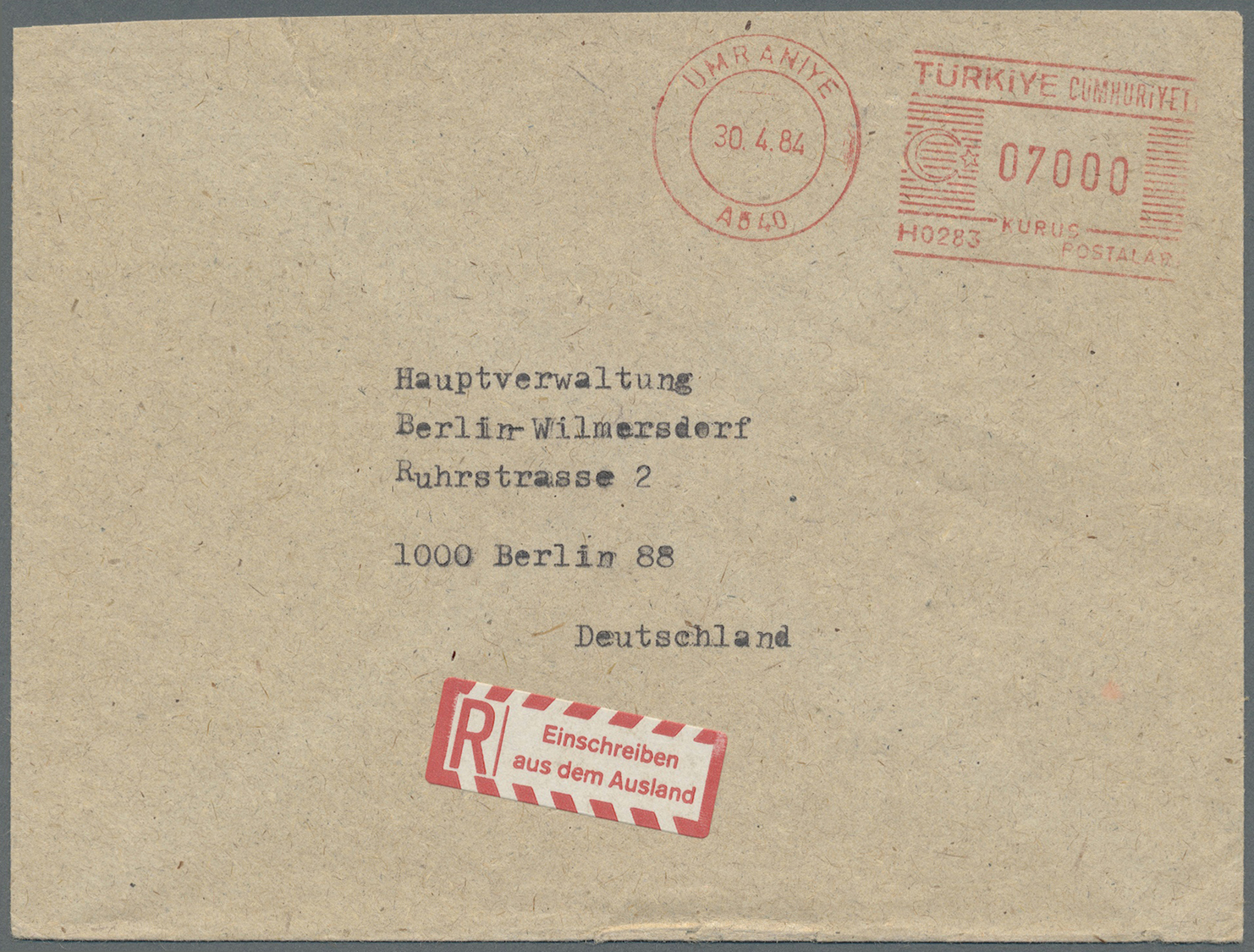Br Bundesrepublik - Besonderheiten: 1953/1975, ca. 50 Stück Freimarkenfrankaturen, besondere Versendung