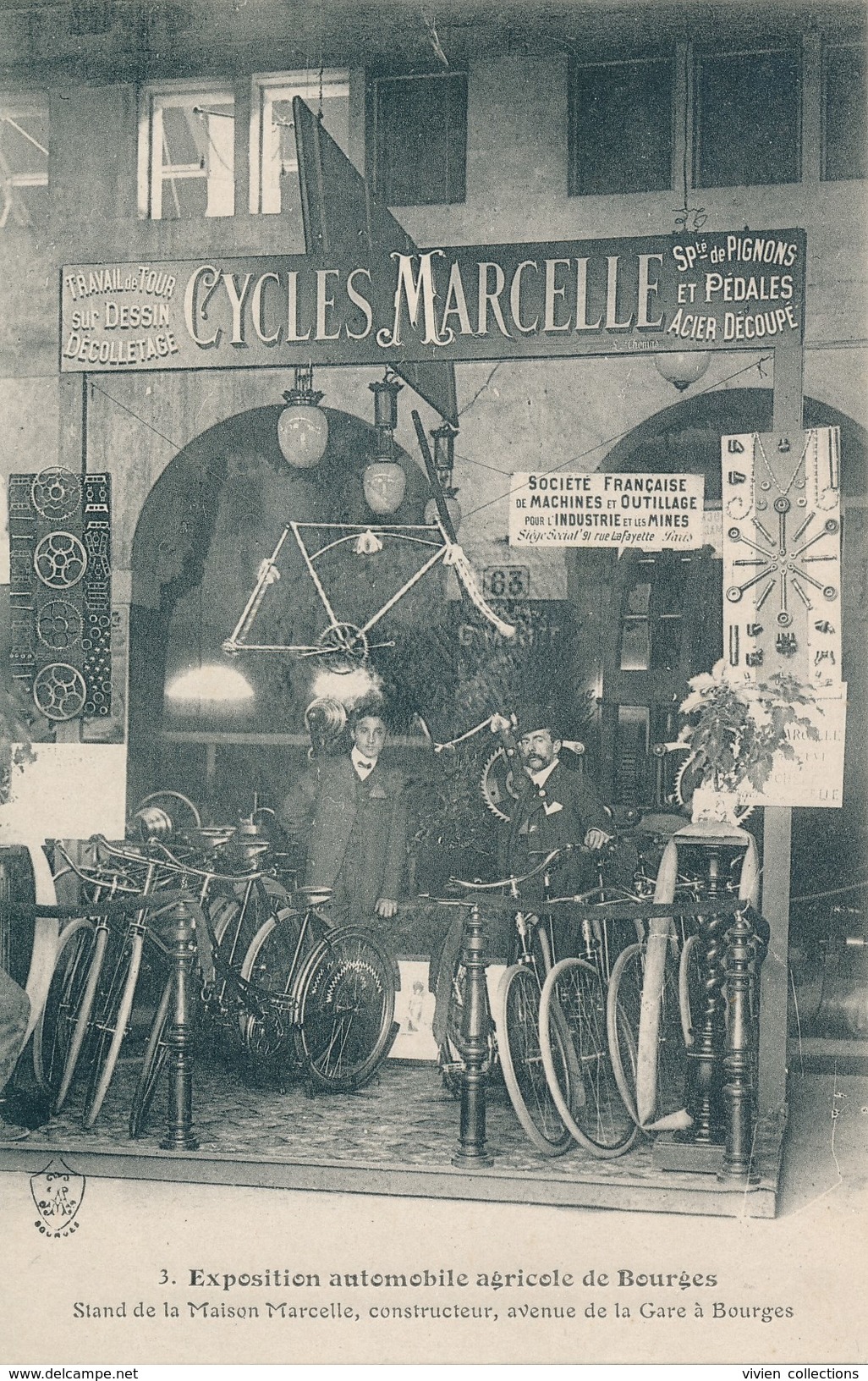 Bourges (18 Cher) Exposition Automobile Agricole - Stand Des Cycles Marcelle Maison Française De Construction De Vélos - Bourges