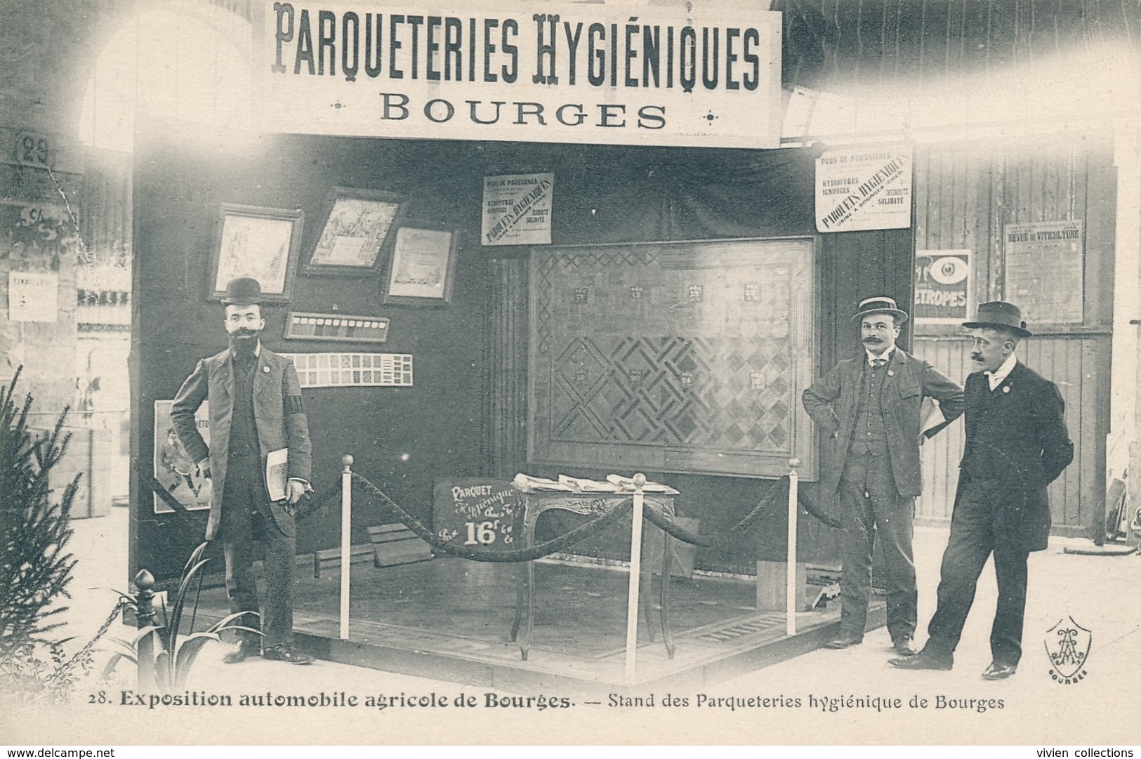 Bourges (18 Cher) Exposition Automobile Agricole - Stand Des Parquets Hygiéniques ("plus De Poussières" !) De Bourges - Bourges