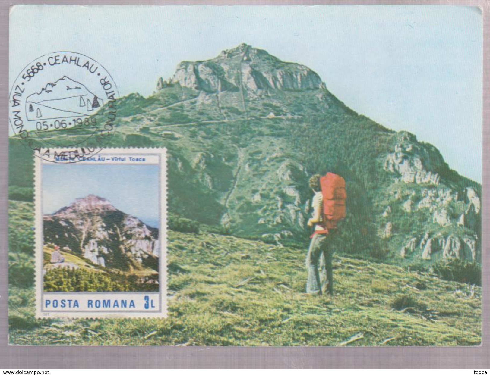 MAXI CARD ROUMANIE, 1989, MOUNTAINS CEAHALAU WITH SPECIAL POSTMARK - Maximumkaarten