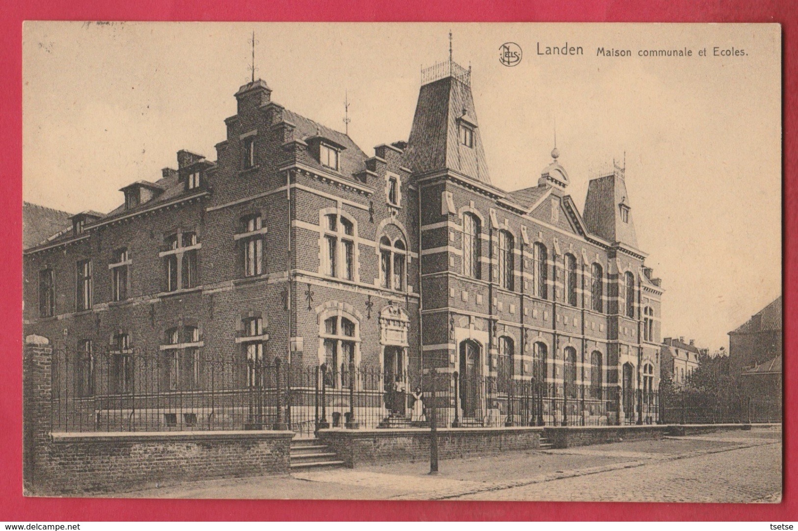 Landen - Maison Communale Et Ecoles - 1924 ( Verso Zien ) - Landen