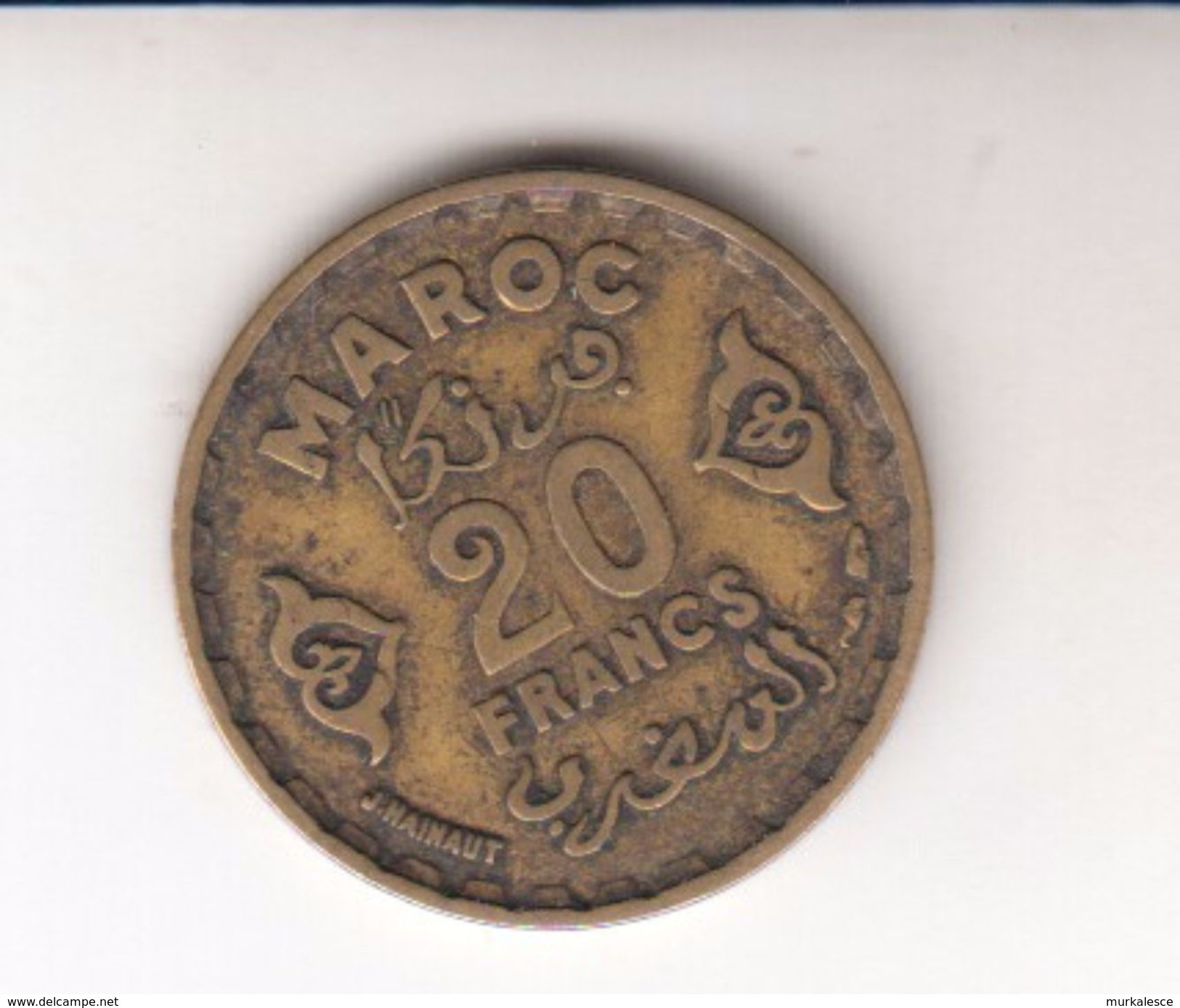 20 Francs Marokko 1951 1371 Morocco Prima Erhaltung - Marruecos
