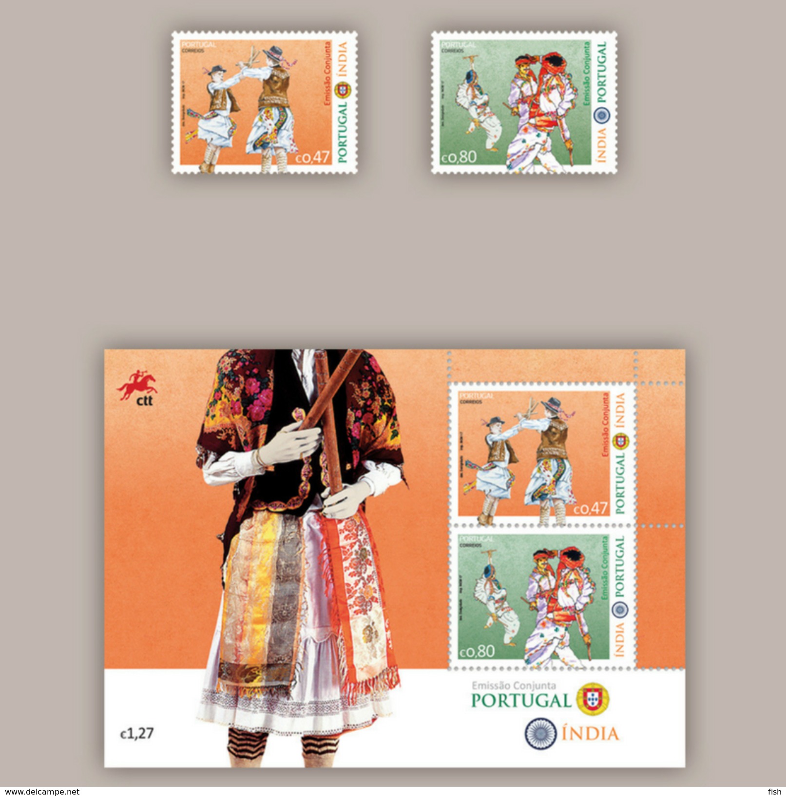 Portugal ** & Joint Issue Portugal And India, Customs 2017 (766) - Tanz