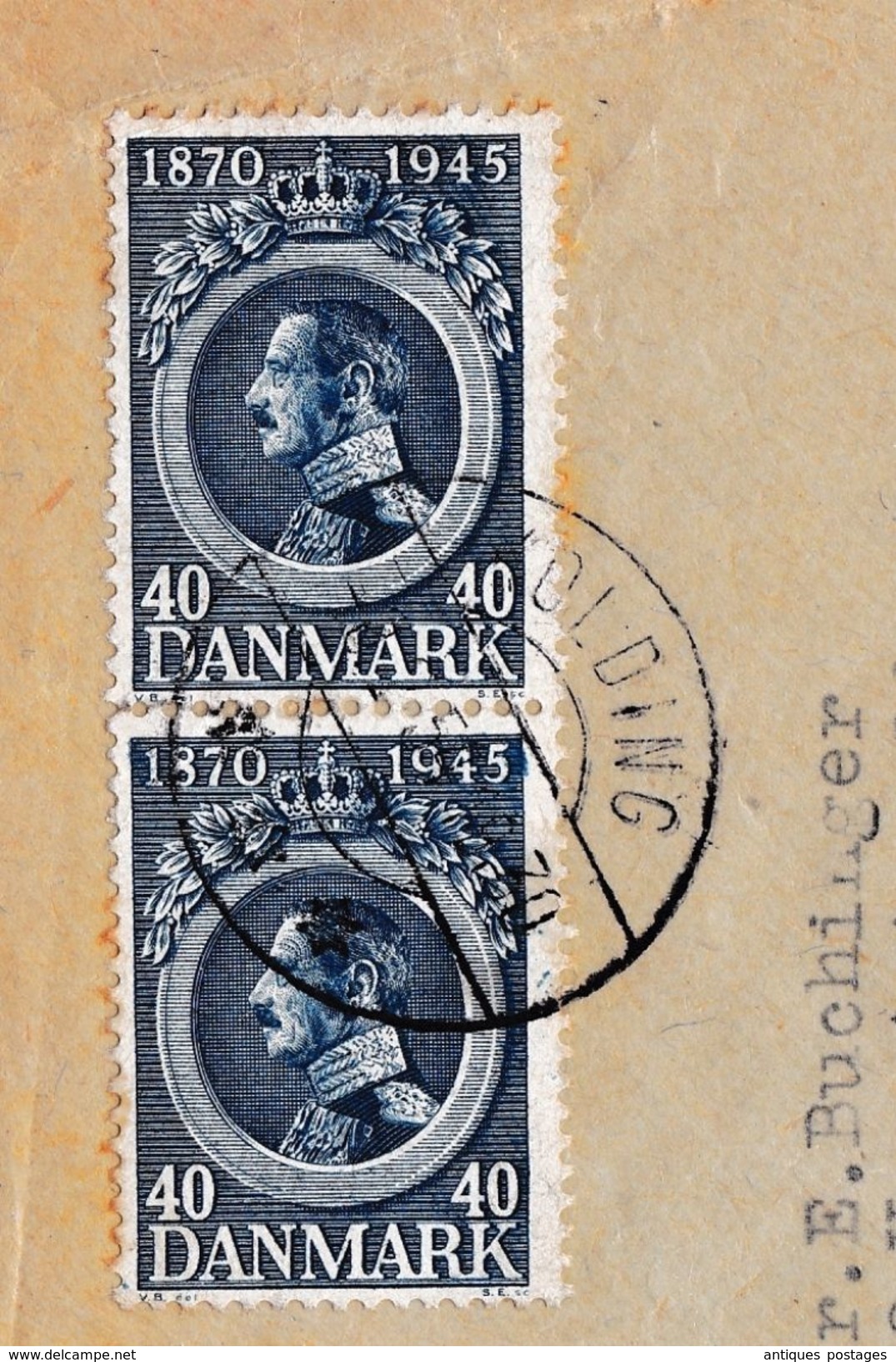 Lettre Danmark KOLDING 1930 Danemark Sigurd Sørensen Poste Aérienne Bruxelles Belgique - Poste Aérienne