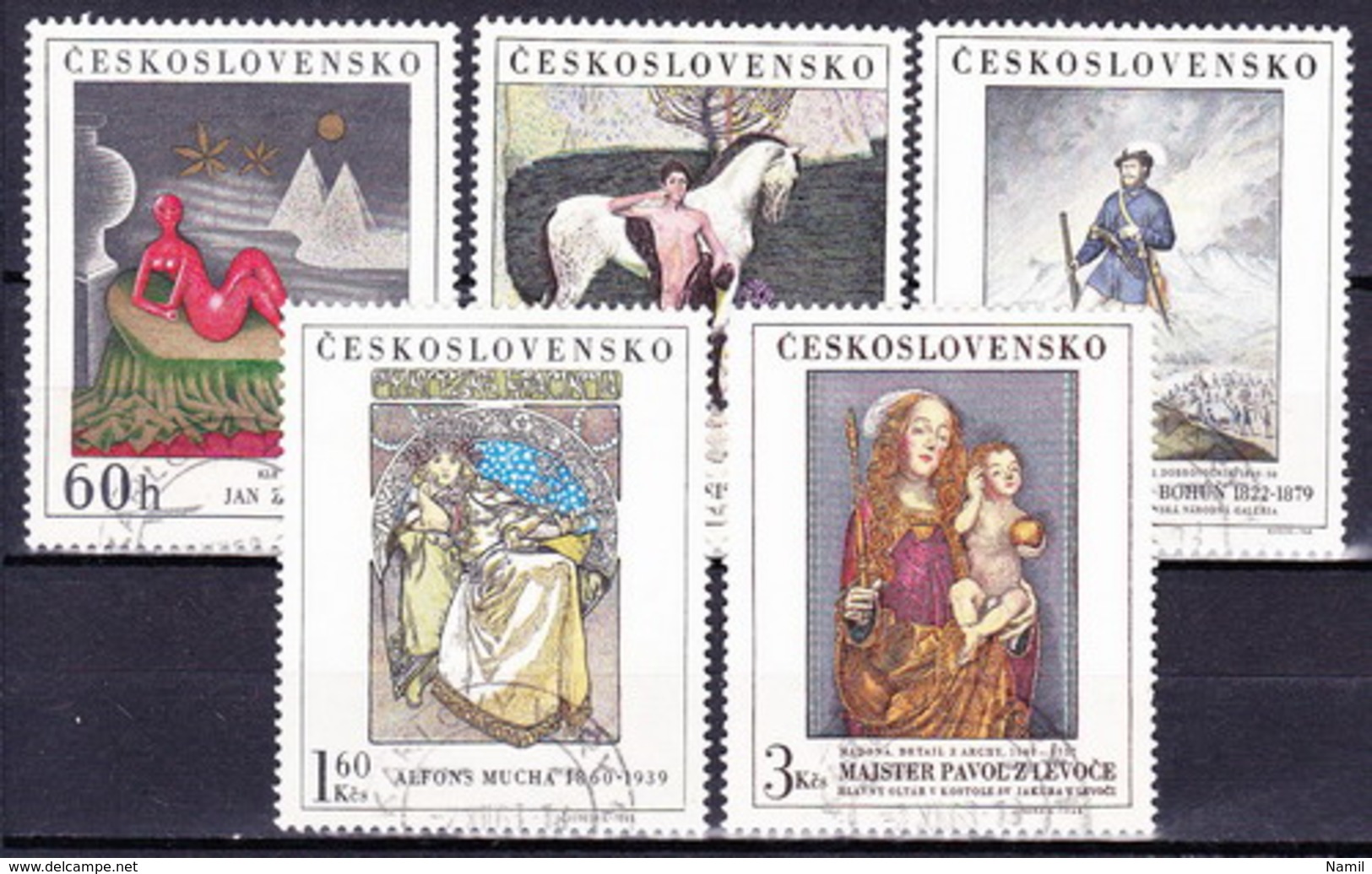 Tchécoslovaquie 1968 Mi 1839-43 (Yv 1686-90), Obliteré - Gebraucht