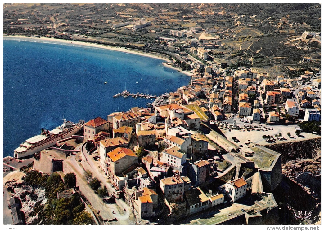 CALVI    VUE  AERIENNE DE LA CITADELLE ET DE LA VILLE - Calvi