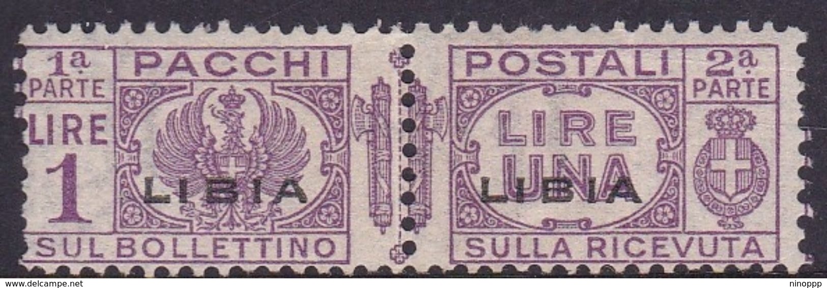 Italy-Colonies And Territories-Libya PP 10 1915-24 Parcel Post,1 Lira Violet MNH - Libyen