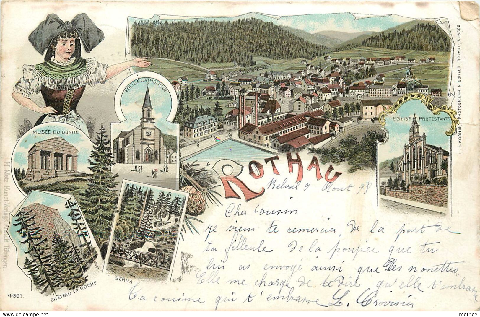 ROTHAU - Carte Multi-vues 1900.(carte Vendue En L'état) - Rothau