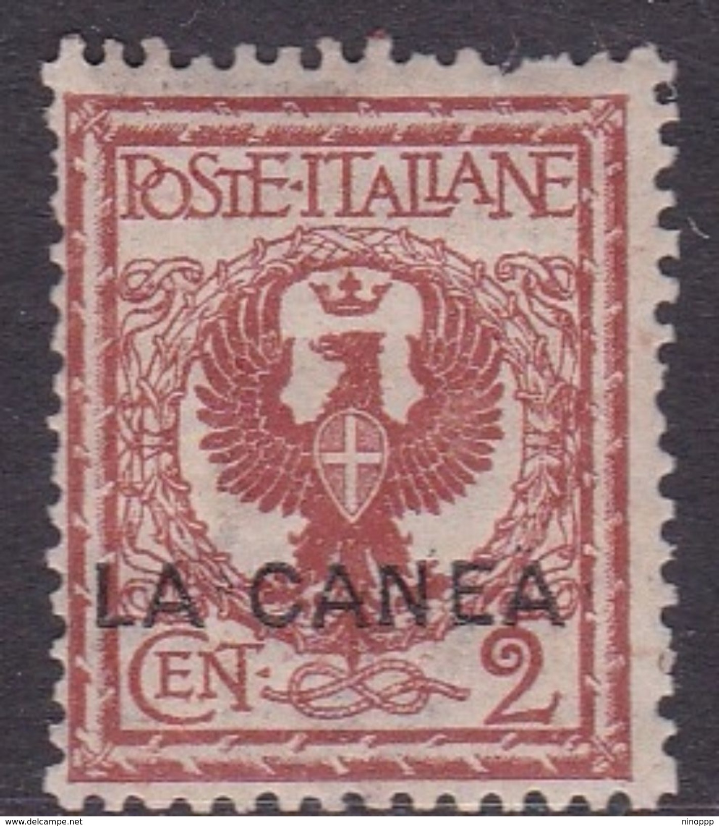 Italy-Italian Offices Abroad-La Canea  S4 1905  2 C Red Brown Mint Hinged - La Canea