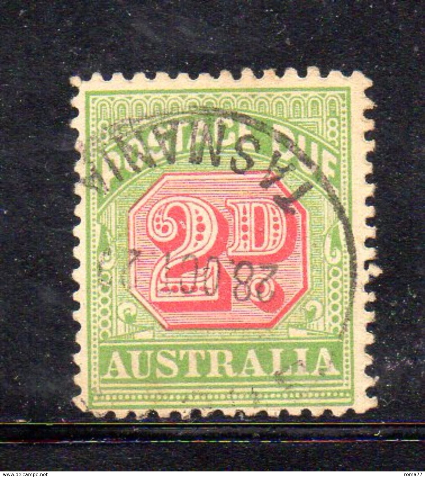 T678 - AUSTRALIA 1909 , Servizio Yvert 2 P. N. 40 Dent 12x12 1/2 . Usato - Impuestos