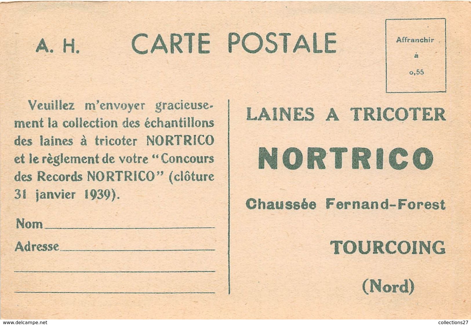 59-TOURCOING- LAINES A TRICOTER , NORTRICO CHAUSSE FERMAND-FOREST - Tourcoing