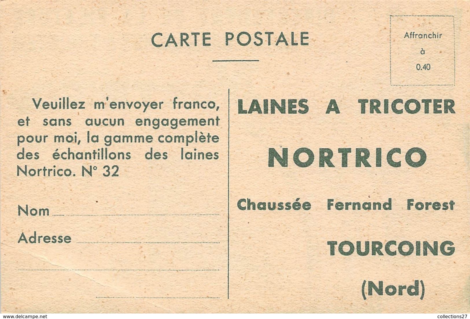 59-TOURCOING- LAINES A TRICOTER , NORTRICO CHAUSSE FERMAND-FOREST - Tourcoing