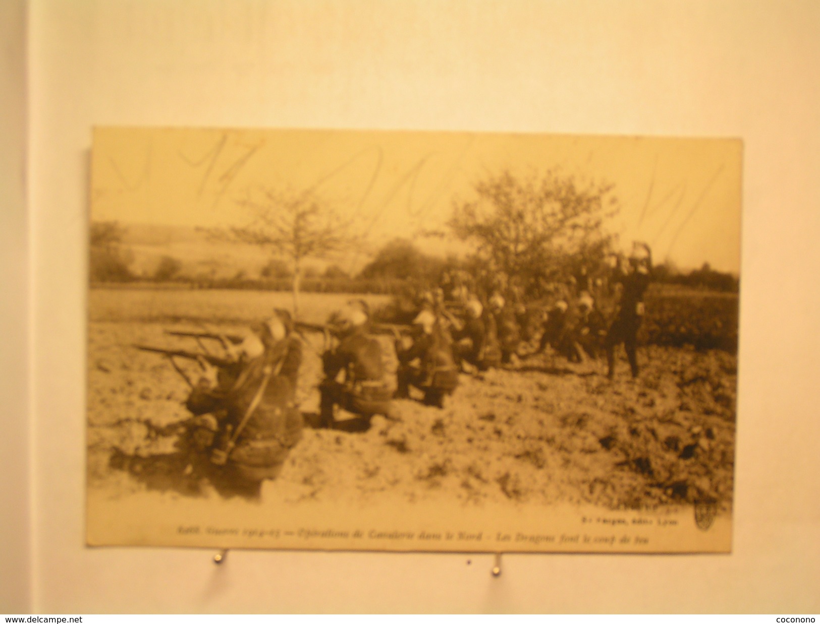 Militaria - Guerre De 1914 / 15 - Opérations De Cavalerie Dans Le Nord - Les Dragons Font Le Coup De Feu - Guerre 1914-18