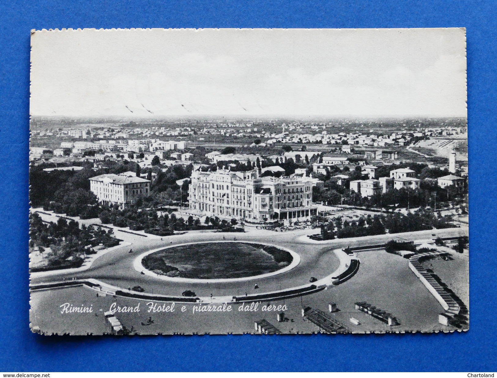 Cartolina Rimini - Grand Hotel E Piazzale Dall'aereo - 1956 - Rimini