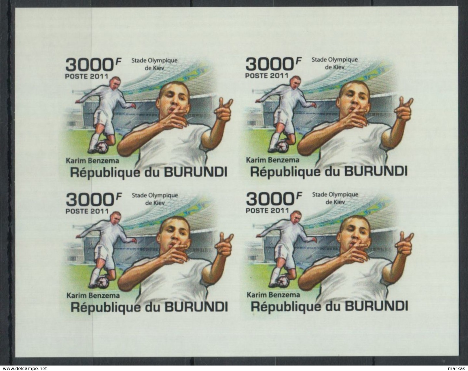 F55. Burundi - MNH - Sports - Football - 2011 - Imperf - Sonstige & Ohne Zuordnung