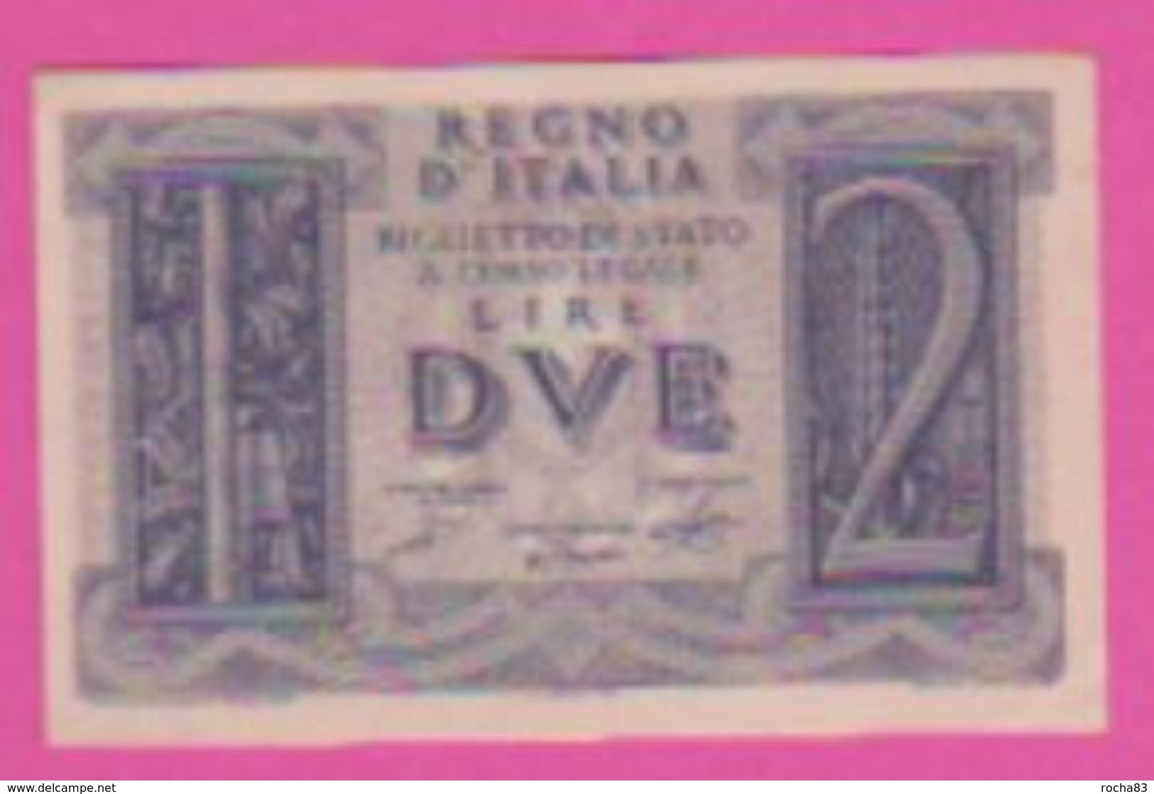 Billet - ITALIE 2 Lires 14 11 1939 - Pick 27 - Violet - Italia – 2 Lire