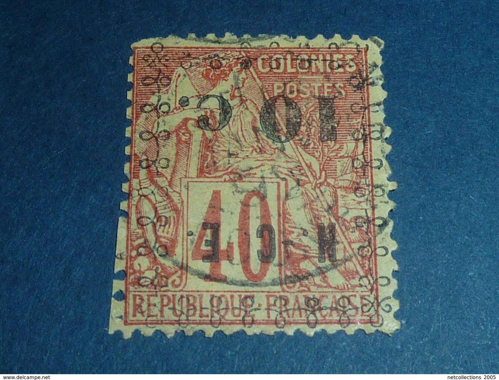 Timbres Des Colonies Françaises De 1891-92 N C E " NOUVELLE CALEDONIE " VARIETE SURCHARGE RENVERSEE N°13a Oblitéré (T) - Used Stamps