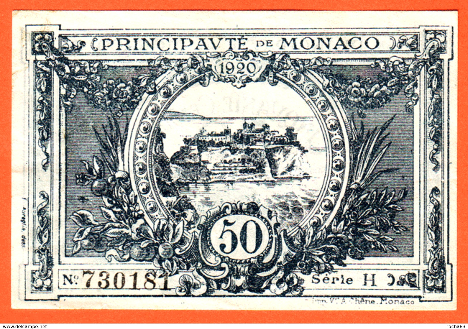 Billet - MONACO - 50 Centimes De 1920 - Série A - Pick 3a - Mónaco
