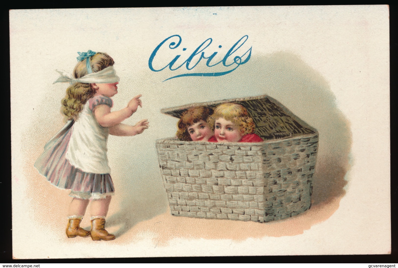 CHROMO CIBILS - 13 X 8.5 CM - 3 ENFANTS - VOIR 2 SCANS - Autres & Non Classés