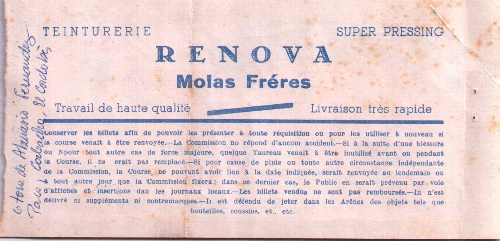 Billet De Corrida Du 20/08/1963 PLAZA DE TOROS De TOULOUSE 31 - Scans Recto-verso - Tickets D'entrée