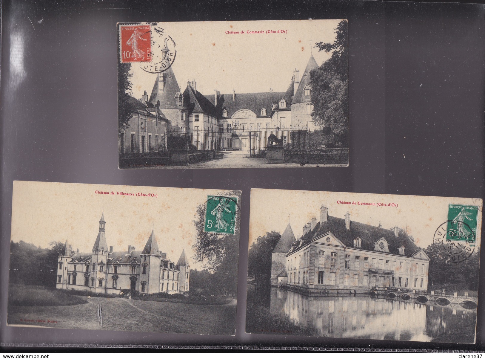 21 COTE D OR  , Lot De 3 Cartes ,Chateaux - Autres & Non Classés