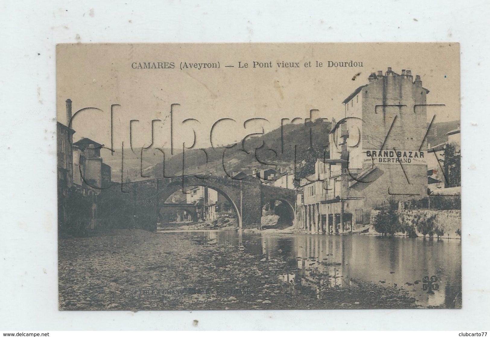 Camares (12) : Grand Bazar Près Du Vieux Pont Sur Le Dourdon  En 1923 PF. - Autres & Non Classés