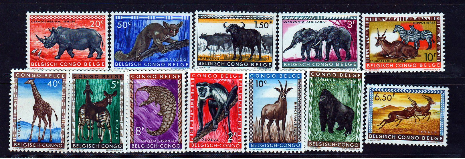 Belgish Congo MNh 1959 12 V.Animals - Africa (Other)