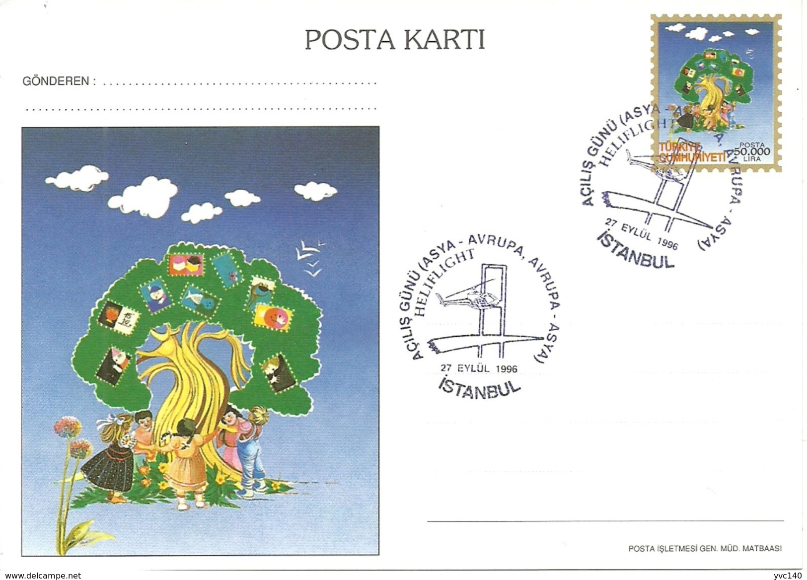 Turkey ; 1996 Postal Stationery - Postal Stationery