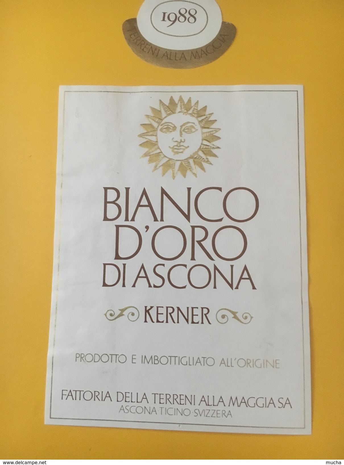 5406 - Bianco D'Oro Di Ascona 1988 Kerner Suisse - Whisky