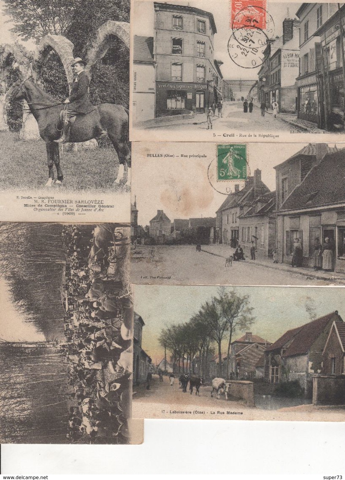 Beau Lot De 19 Cartes Postales Anciennes De L'Oise Département 60 Dont Nombreuses Animations - 5 - 99 Cartes