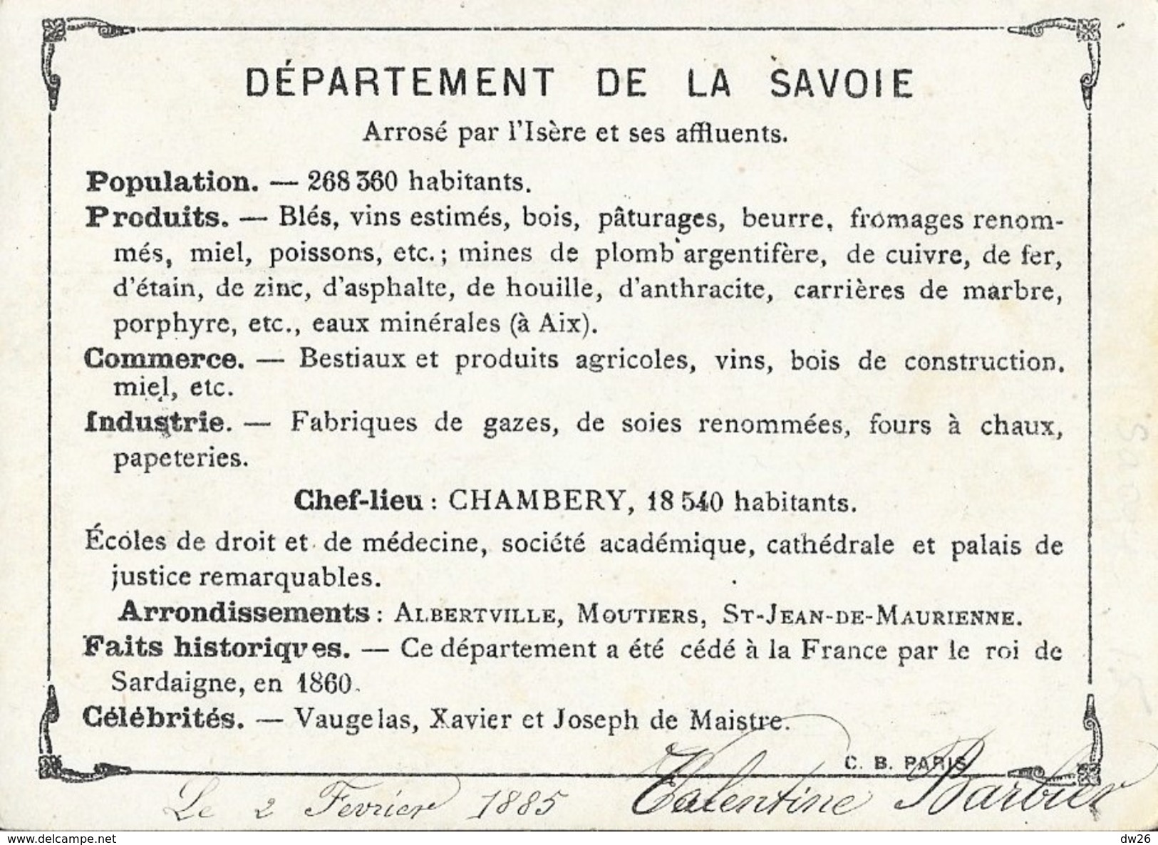 Département De La Savoie, Chef Lieu Chambéry - Produits, Drapeau, Célébrités... - Geografia