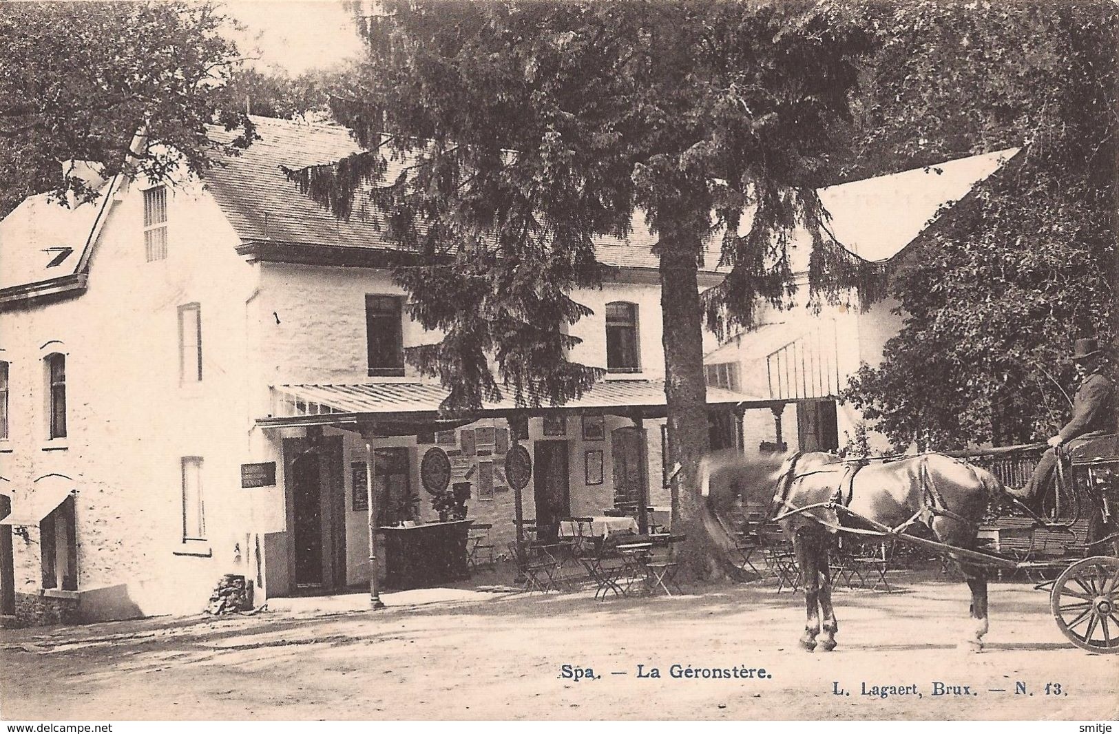 SPA CA. 1910 LA GERONSTERE - CAFÉ ATTELAGE - ED. LAGAERT BRUXELLES - Spa