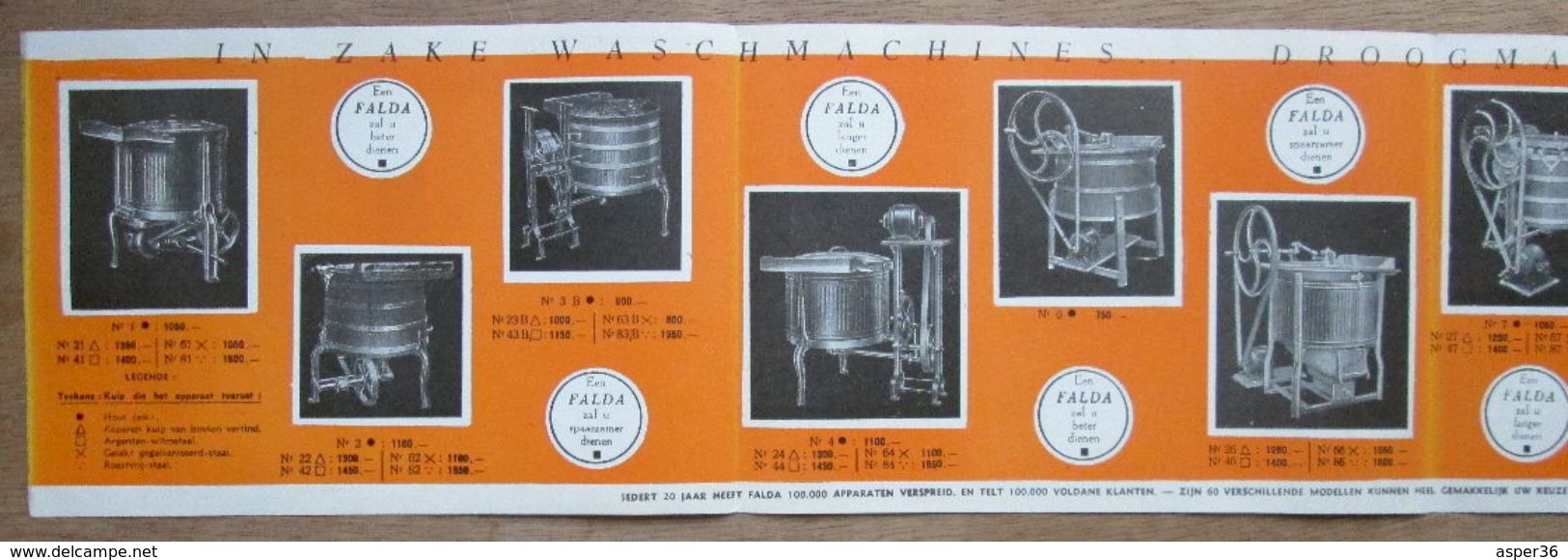 Brochure "Wasmachines Falda" 1939 - Verzamelingen