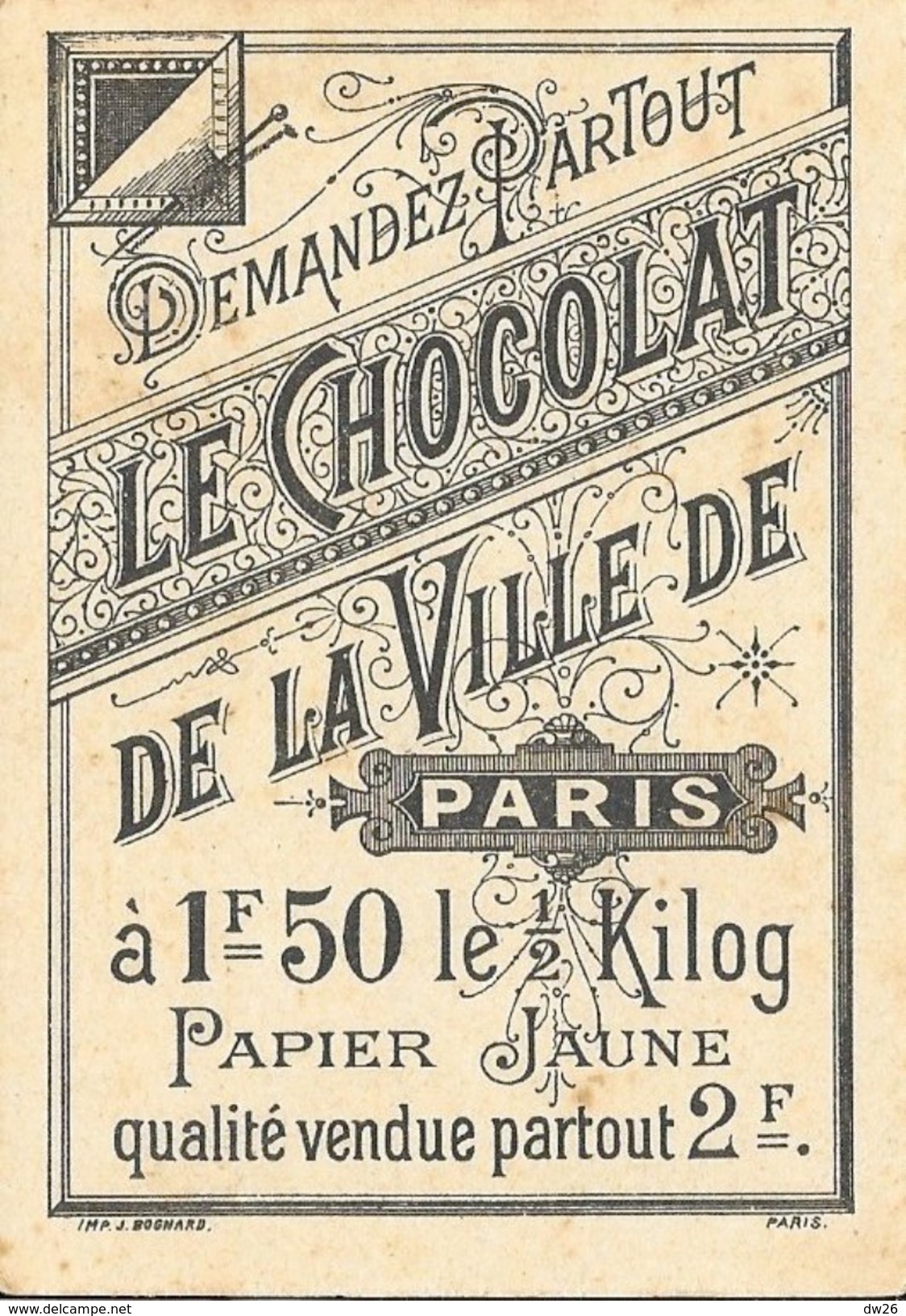 Chromo: Département De La Savoie, Chocolat De La Ville De Paris (1F50 Le 1/2 Kilog) - Sonstige & Ohne Zuordnung