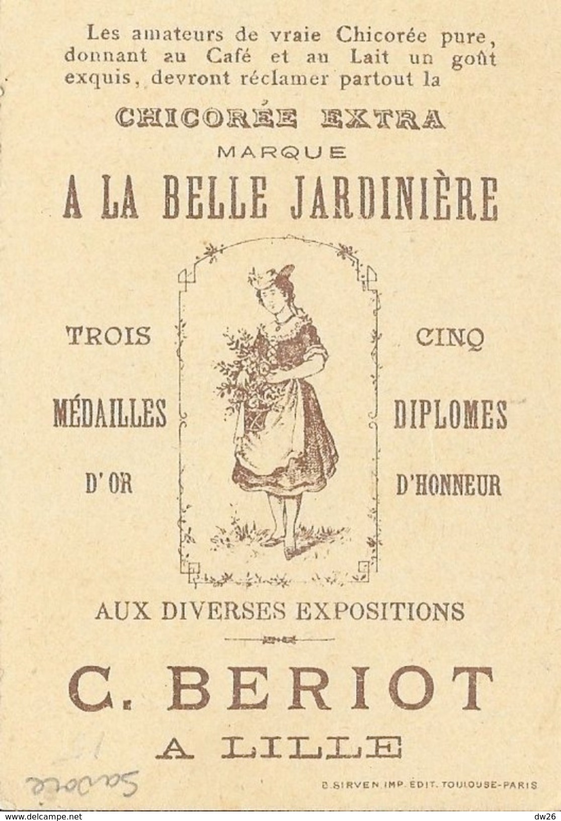 Chromo: Département De La Savoie, Chicorée Extra A La Belle Jardinière (C. Bériot à Lille) - Altri & Non Classificati