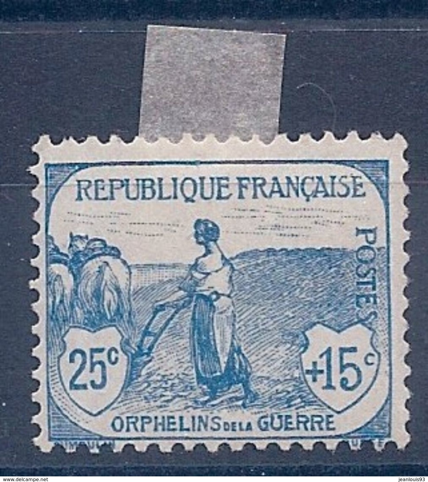 FRANCE - 151  ORPHELINS 25C + 15C BLEU NEUF* MLH COTE 90 EUR - Unused Stamps