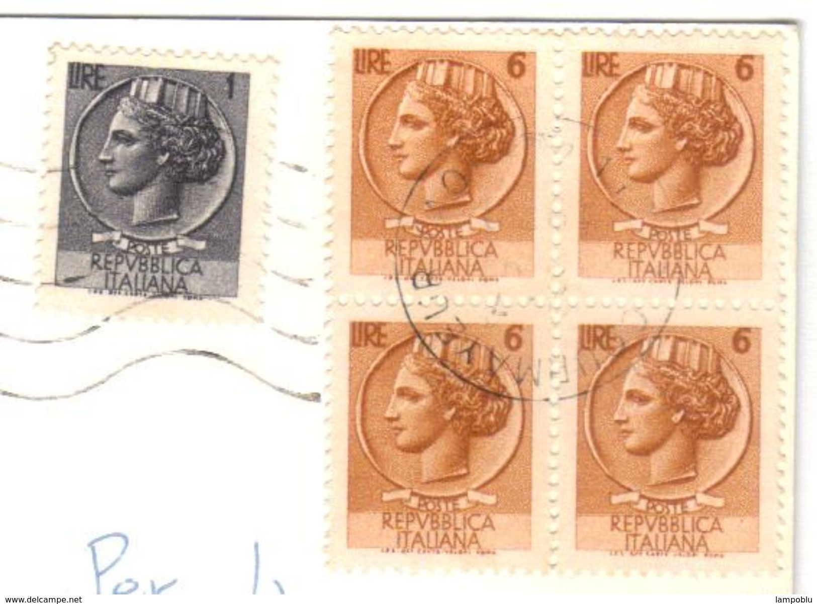 Quartina 6 Lire + 1 Lira Siracusana - Viaggiata In Tariffa 29.2.1970 Da Courmayeur A Firenze - 1961-70: Storia Postale