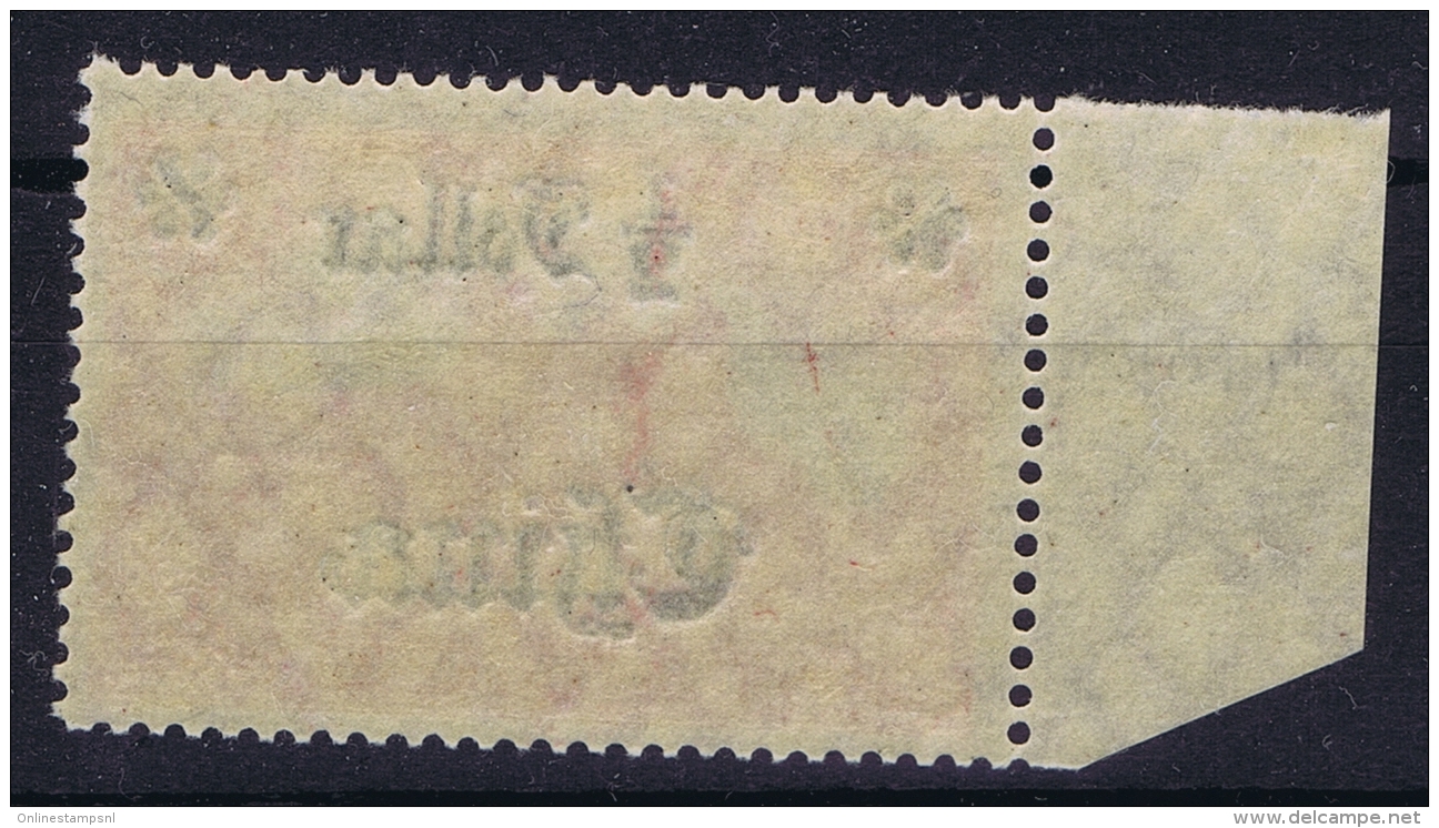 Deutsche Post China : Mi Nr 44 II B R Postfrisch/neuf Sans Charniere /MNH/**  Randstück  1906 - China (offices)